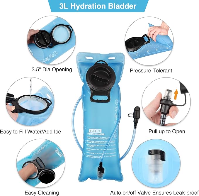 NOOLA Hydration Backpack with 3L TPU Water Bladder, Tactical Molle Water - Image 2