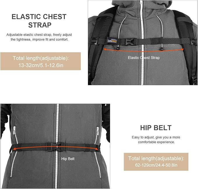 MOUNTAINTOP 30L Hiking Backpack, Men Women Camping Backpack, Lightweight - Image 7