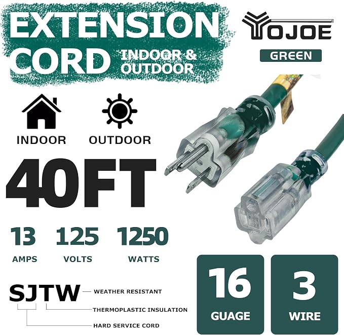 YOJOE Indoor Outdoor Extension Cord - Image 2