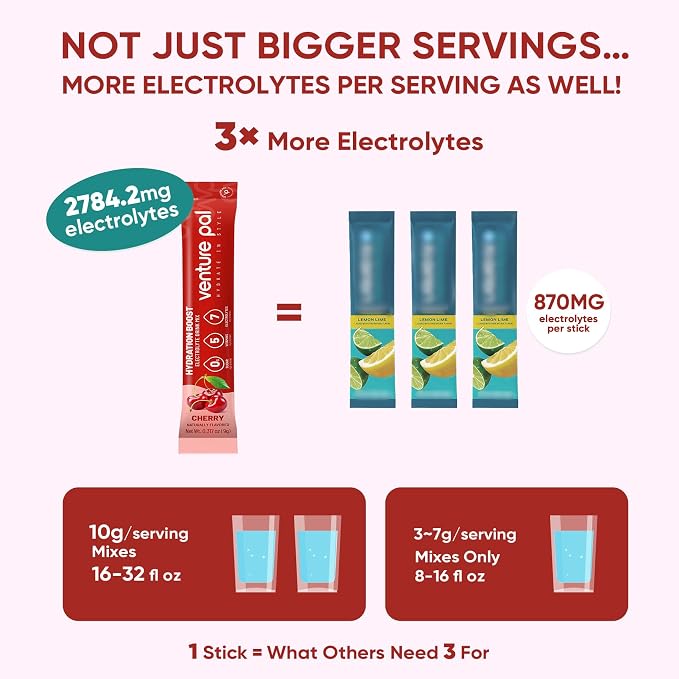 Venture Pal Sugar Free Electrolyte Powder Packets - Image 3