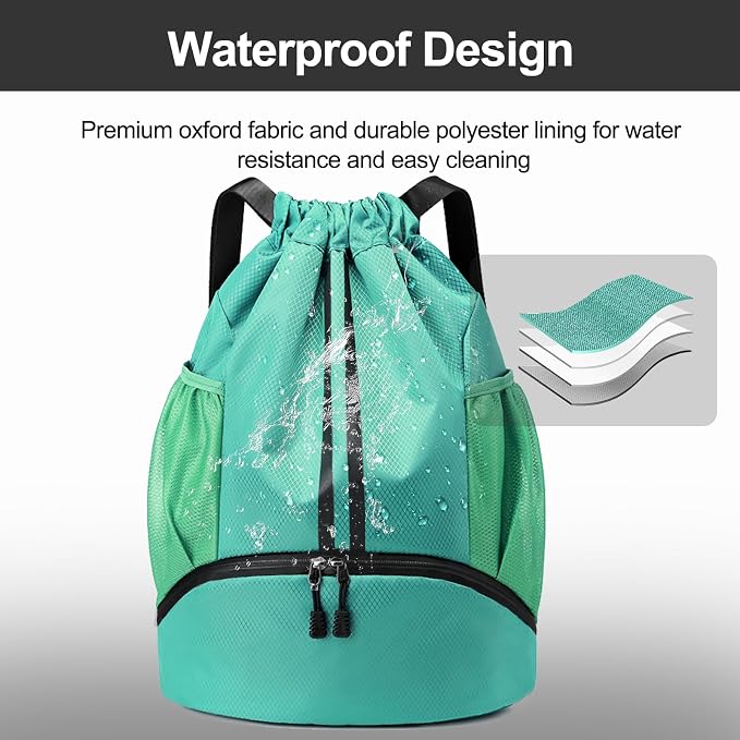 Hoedia Sports Drawstring Backpack - Image 3