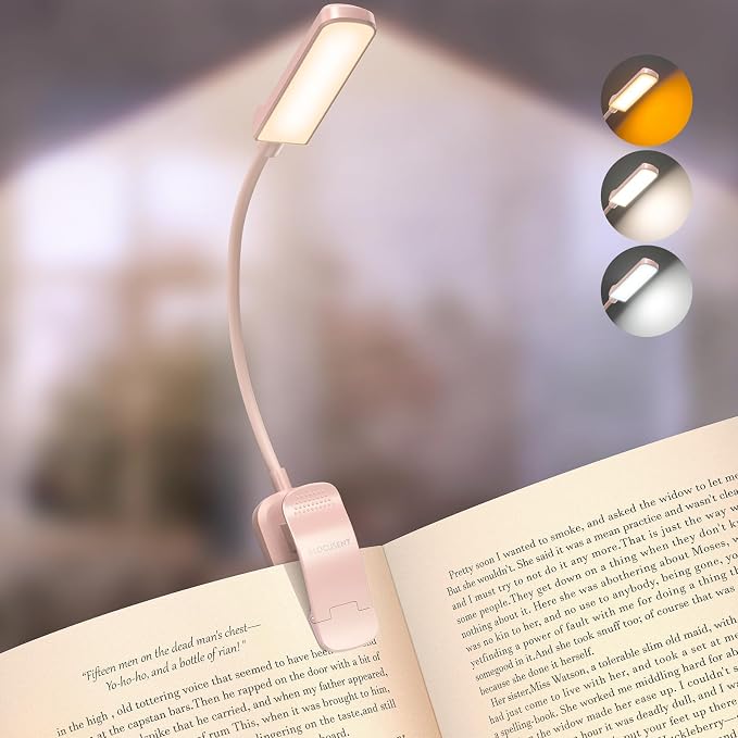 Glocusent 13 LEDs Book Lights for Reading at Night, 120 Hrs Runtime by GLOCUSENT