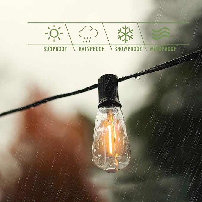 DAMAING Outdoor String Lights 200 FT Waterproof Patio Lights - Image 5