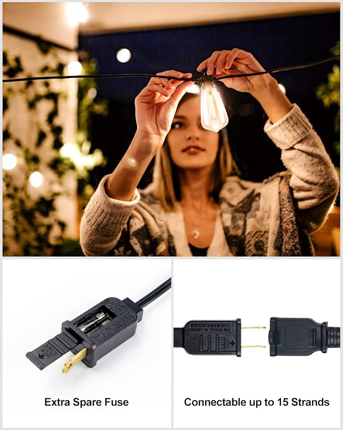 Lightdot 350FT Outdoor String Lights, LED Bistro String Lights - Image 6
