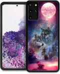 for Samsung Galaxy S20 Plus Case, Star Two Wolfs Howling Pattern Graphic Design by FKBRCL4U