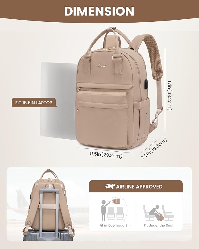 LOVEVOOK Laptop Backpack for Women 15.6 Inch Laptop Bag - Image 6