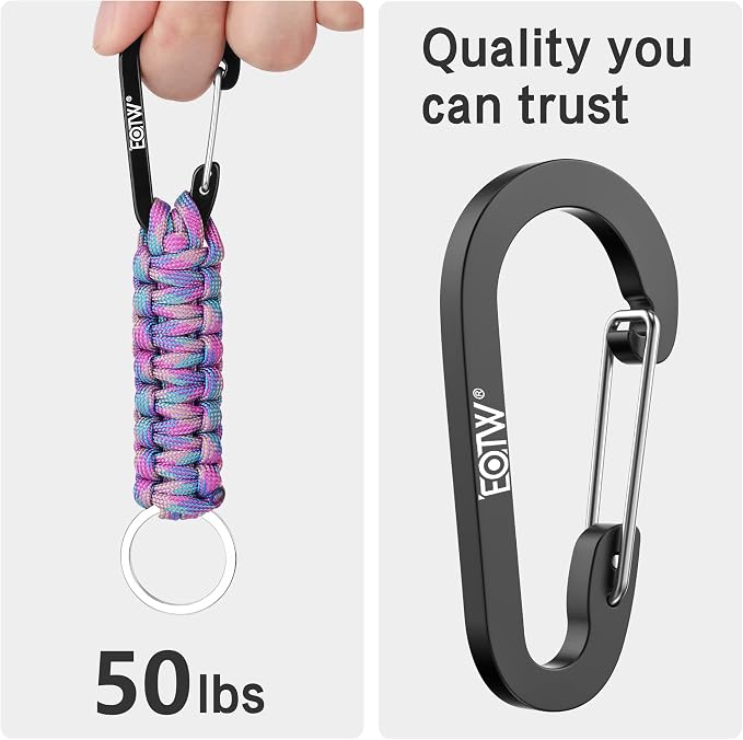 EOTW Paracord Keychain for Men Women Paracord Carabiner Backpack Keychain - Image 5