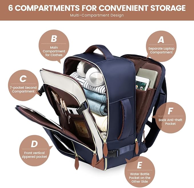 LOVEVOOK Travel Backpack for Women, 40L Carry On Backpack - Image 8