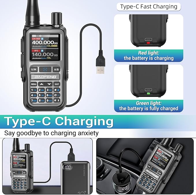 Baofeng Radio UV-5R Mini Ham Radio Long Range Two Way Radio NOAA Weather Radio - Image 6