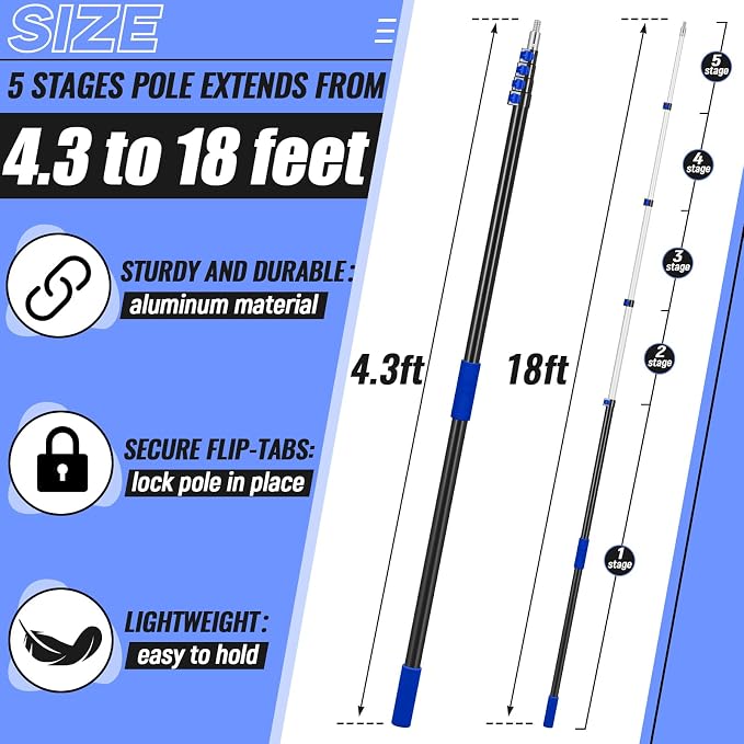 4.3-18ft Telescopic Extension Pole - Image 2