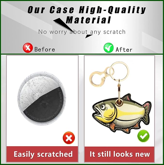 BORKUANA Leather Keychain Holder Case Compatible - Image 4