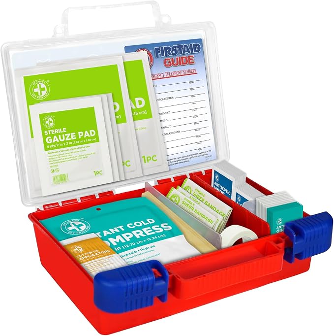 Be Smart Get Prepared 180 Piece First Aid Kit: Clean, Protect Minor Cuts - Image 2