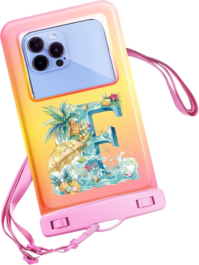 Personalized Initial Waterproof Phone Pouch Case by Unknown