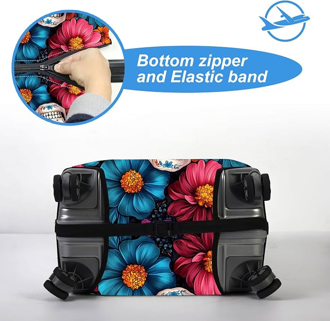 Luggage Cover Protector for 22-24 Inch Suitcases, TSA Approved Elastic Travel - Image 5
