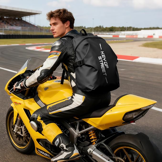 Motorcycle Backpacks for Men and women, Waterproof Helmet Backpack, Motorcycle - Image 9