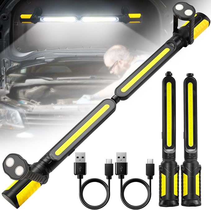 SYLSTAR Work Light for Mechanic, 2400LM LED, 4400mAh Rechargeable, Underhood by SYLSTAR