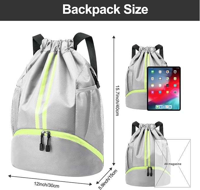 Hoedia Sports Drawstring Backpack - Image 2