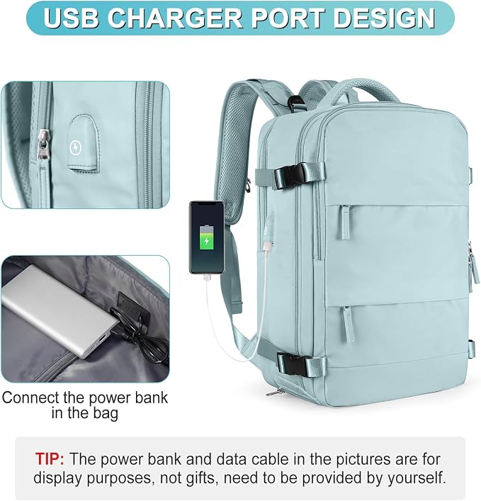 coofay Personal Item Travel Backpack - Image 7