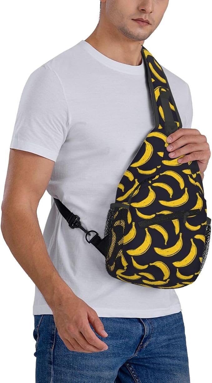 Pop Art Banana Sling Bag For Women Men Fashion Fruits Print Backpack Crossbody - Image 8