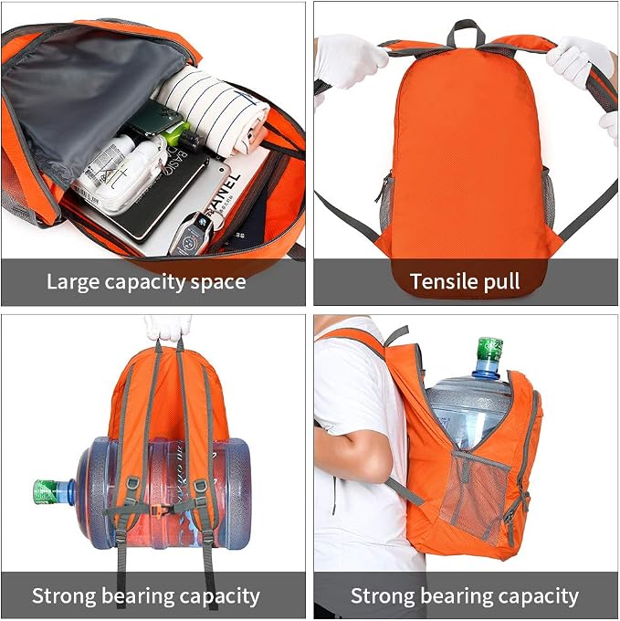 FENGDONG 35L Lightweight Foldable Waterproof Packable Travel Small Hiking - Image 5