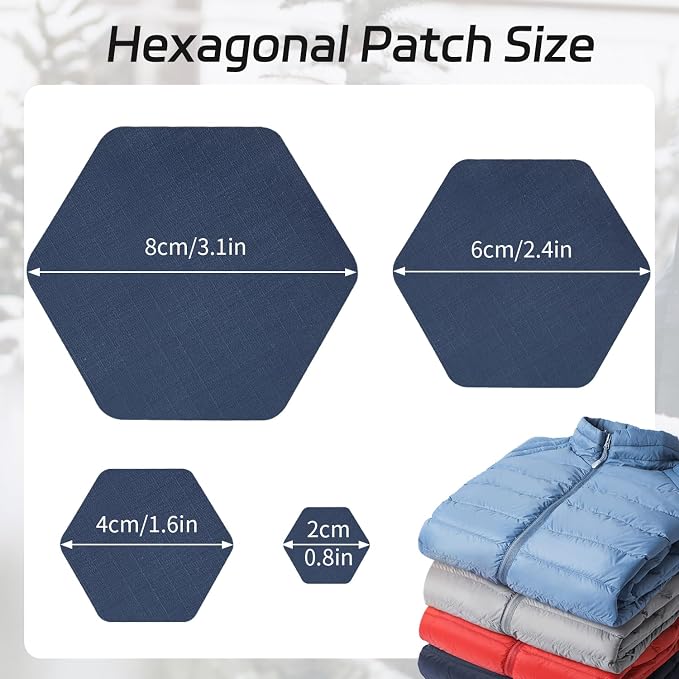 J.CARP 8PCS Nylon Repair Patches, Self Adhesive & Waterproof Patches, Nylon - Image 2