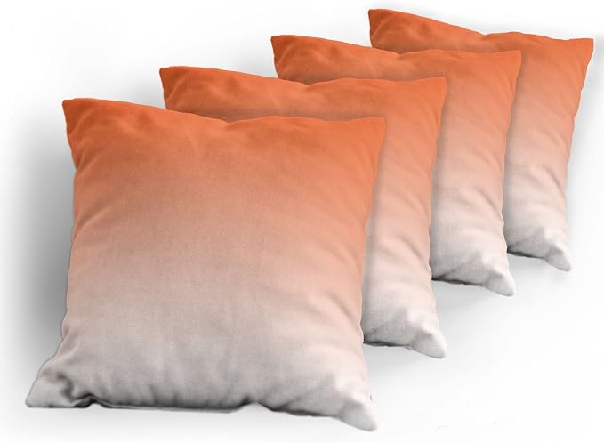 Ambesonne Ombre Decorative Throw Pillow Case Pack of 4, Scorching Sunset in The - Image 5