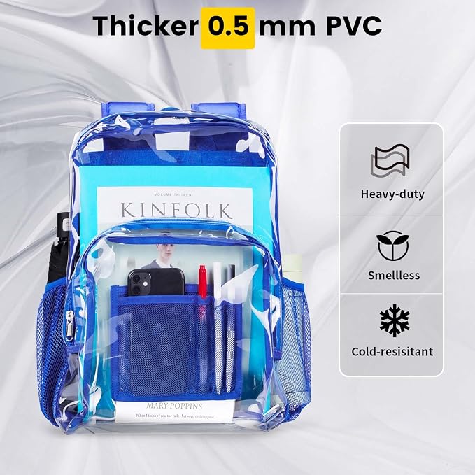 Vorspack Clear Backpack Heavy Duty PVC Transparent Backpack - Image 3