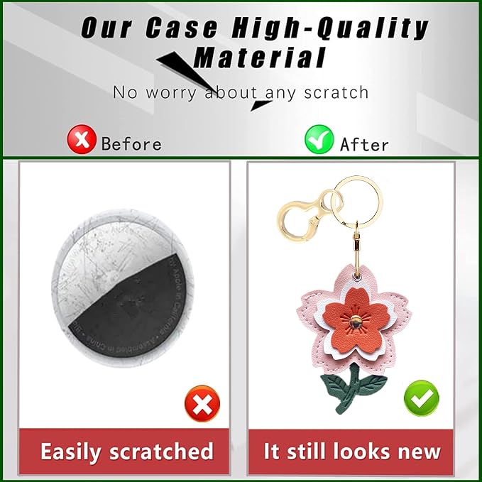 BORKUANA Leather Keychain Holder Case Compatible - Image 3