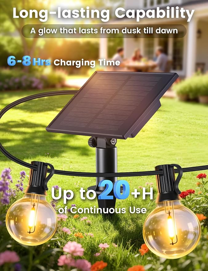 Brightever 38FT Solar String Lights Outdoor - Image 3