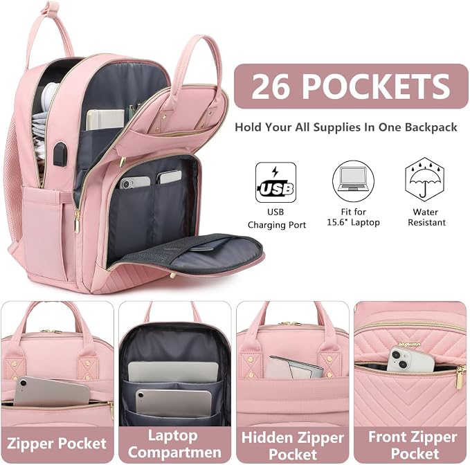 Laptop Backpack for Women Work Bag - Image 2