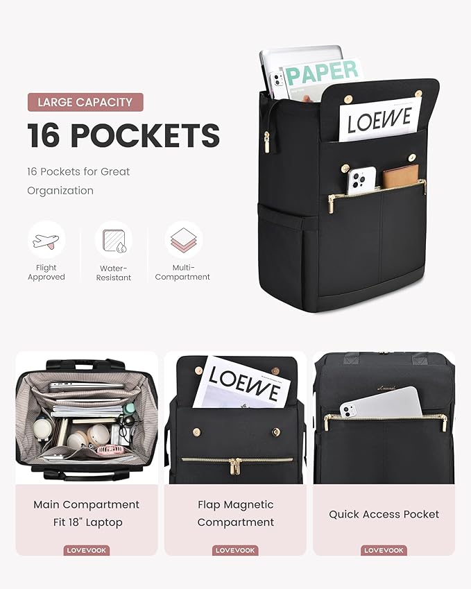 LOVEVOOK 18 Inch Laptop Backpack - Image 2