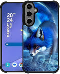 for Samsung Galaxy S24 S25 Plus Case, Snowy Mountain Fox Lake Pattern Graphic by FKBRCL4U