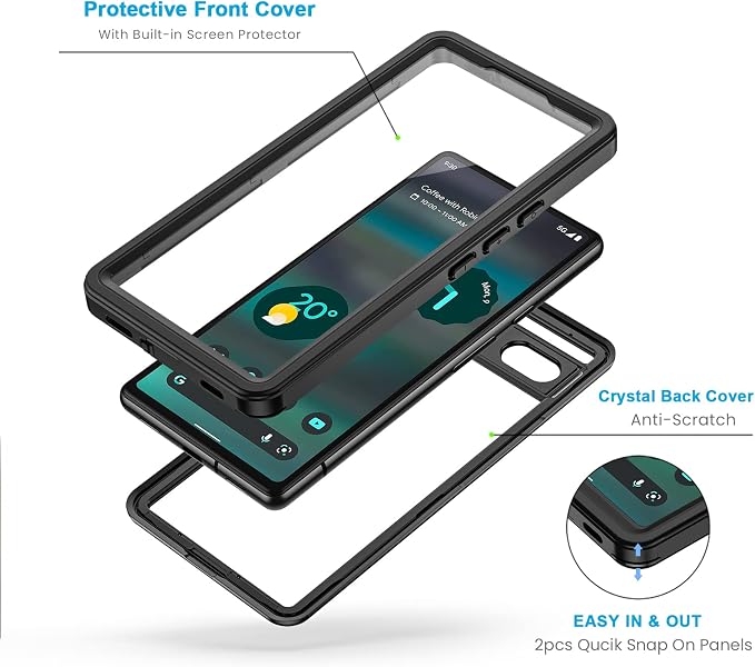 Lanhiem for Google Pixel 6a Case, IP68 Waterproof Dustproof - Image 3
