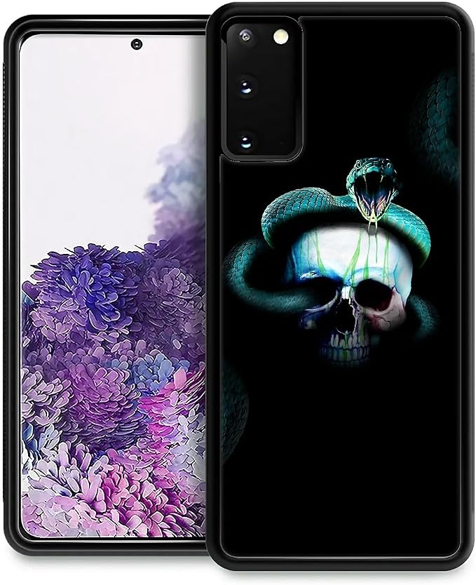 for Samsung Galaxy S20 Case, Skeleton Winding Snake Pattern Graphic Design Girl by FKBRCL4U