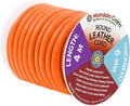 Mandala Crafts Round Genuine Orange Leather Cord by MandalaCrafts