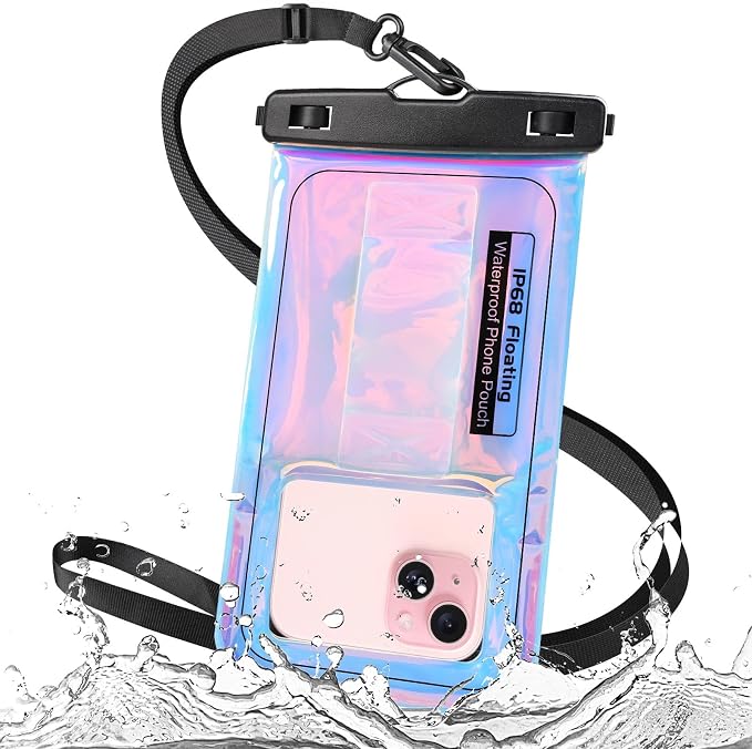 IP68 Large Floating Waterproof Phone Pouch, Water Proof Cell Phone Dry Bag by RAZOBWS