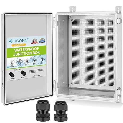 TICONN Outdoor Electrical Box Waterproof, Junction Box IP67 ABS Plastic by TICONN