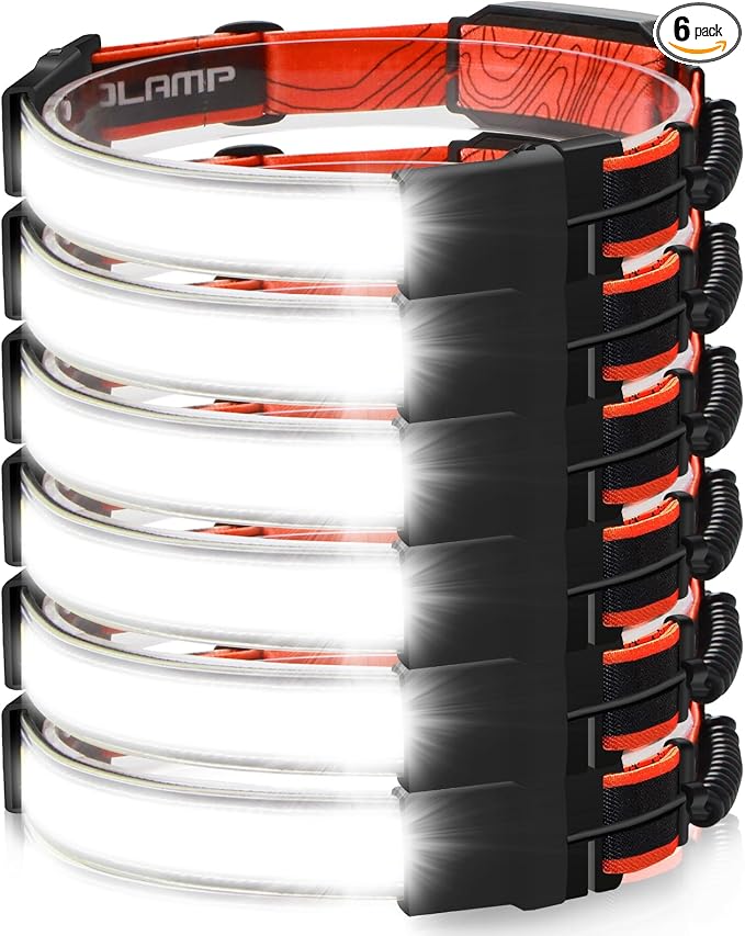 LED Headlamp Flashlight 6Packs, 1000L 230° Broadbeam Headlight, USB by Spriak%E5%93%81%E7%89%8C%E6%97%97%E8%88%B0%E5%BA%97