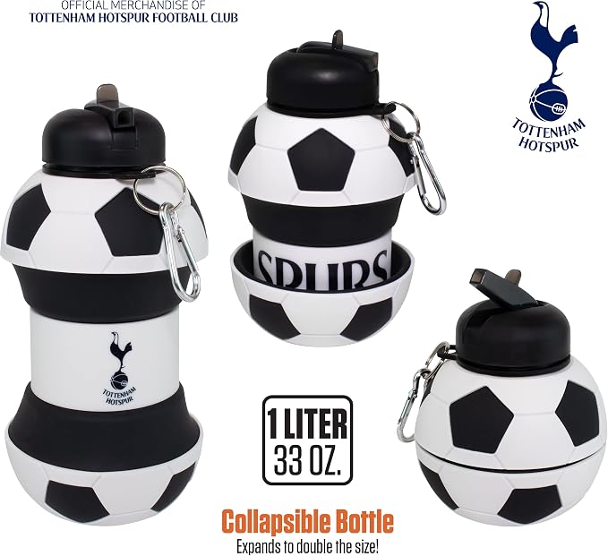 Maccabi ART Tottenham Clip-On Collapsible 1 Liter, 34 oz. size BPA-Free - Image 2