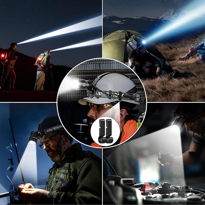 ATDOALL Super Bright LED Headlamp, High Lumen Rechargeable Head Lamp - Image 8