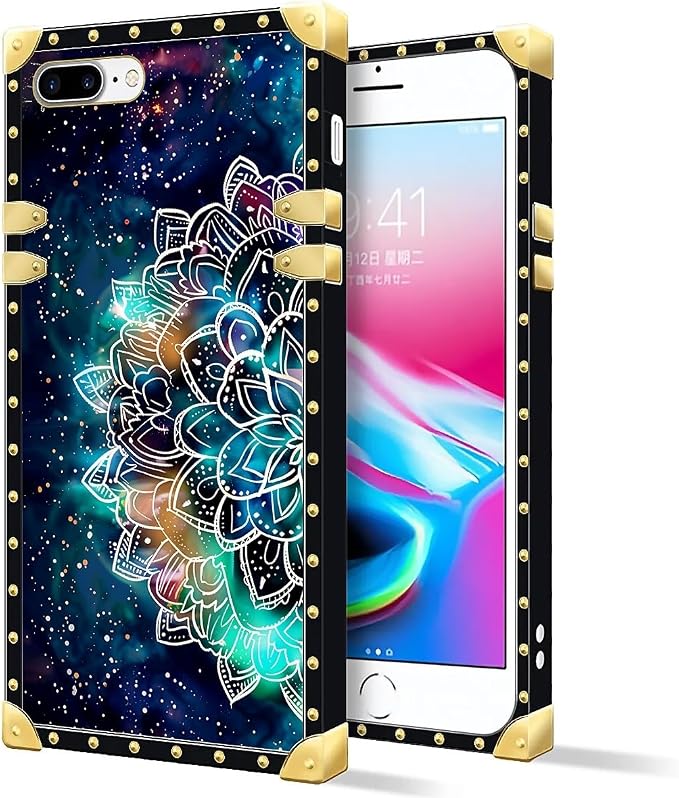 Compatible with iPhone 8 Plus 7 Plus Case, Starry Sky Colourful Mandala Luxury - Image 2