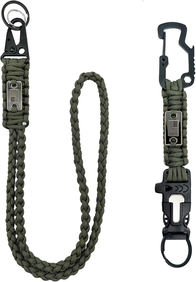 DDOUT Heavy Duty Paracord Lanyard 550 Paracord Braided Keychain by DDOUTOutdoor