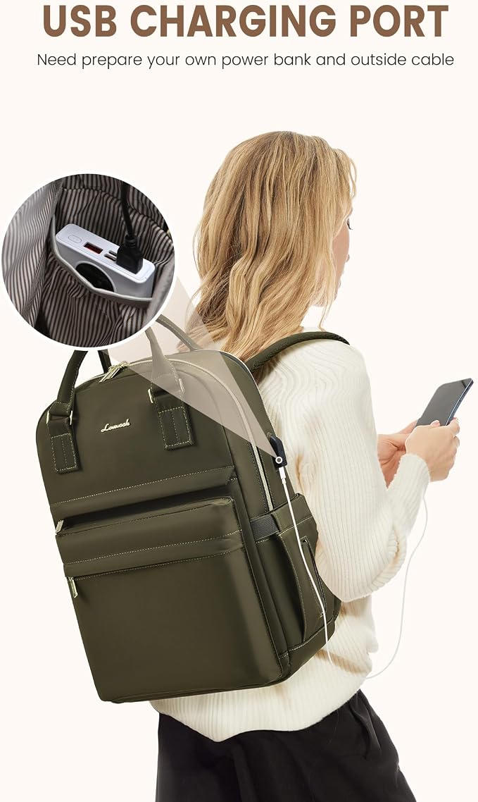 LOVEVOOK Laptop Backpack for Women 15.6 Inch Laptop Bag - Image 5