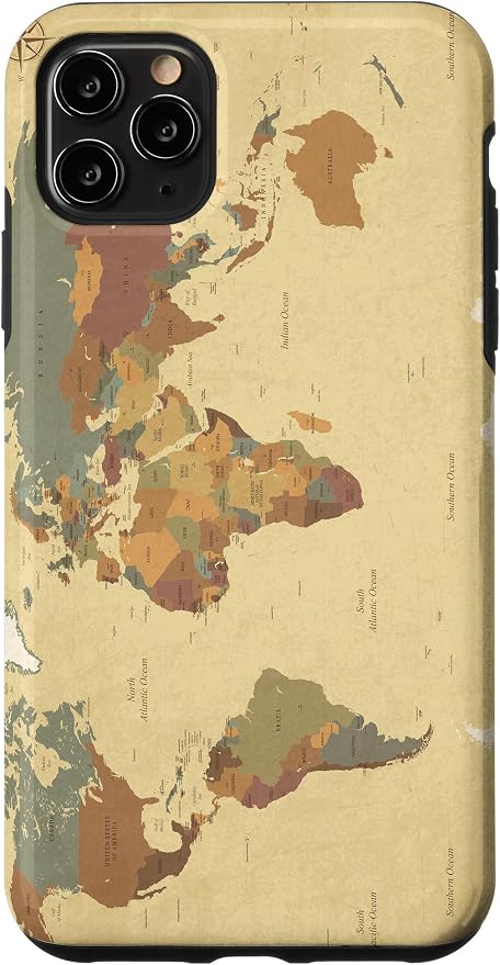 Globe Map Smartphone Cell Cover Gift World Map Pattern Phone Case by Unknown