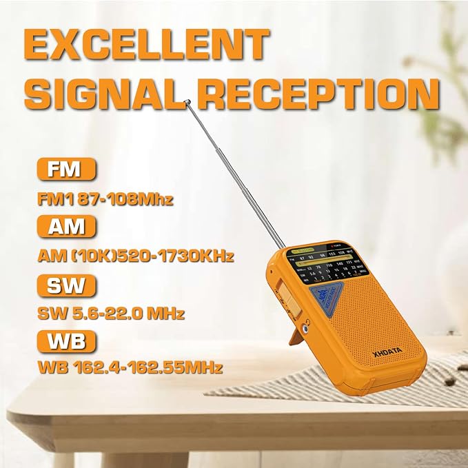 XHDATA D221 NOAA Weather Radio Portable AM FM Shortwave Radio Receiver - Image 4