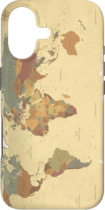 Globe Map Smartphone Cell Cover Gift World Map Pattern Phone Case by Unknown