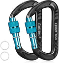 Gabbro Carabiner Clips Heavy Duty 12kN, Wiregate Aluminum Lightweight Caribeener by Gabbro