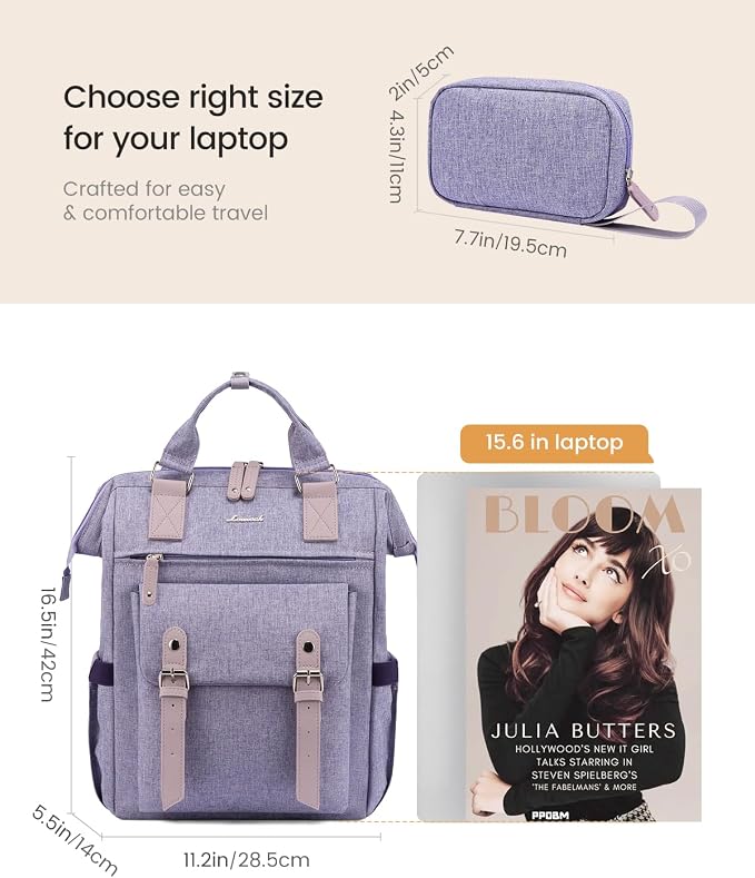 LOVEVOOK Laptop Backpack Purse for Women, Cute College School Backpack Bookbag - Image 8