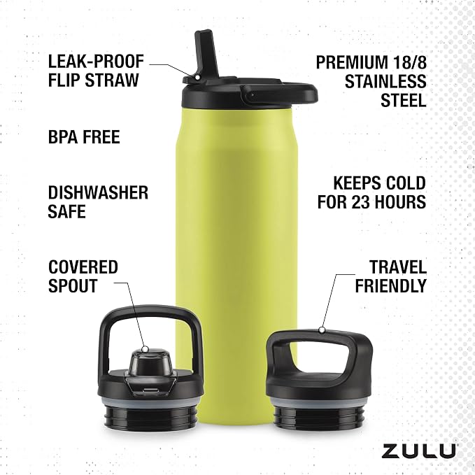 ZULU Base 32oz Stainless Steel Water Bottle - Image 4