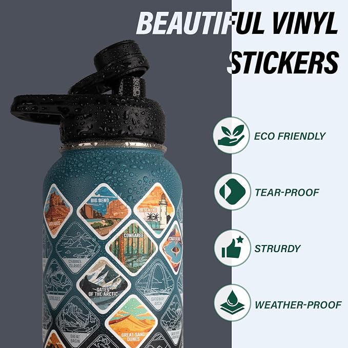 DYSANKY National Parks Water Bottle – 32 oz Insulated Stainless Steel Bottle - Image 4